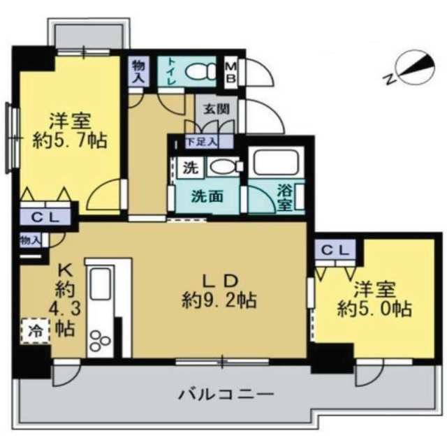 パテラ下総中山 １０１号室 間取図 1