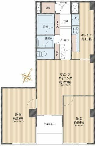 ニューライフ一番町 部屋番号：６０４ 間取図 1