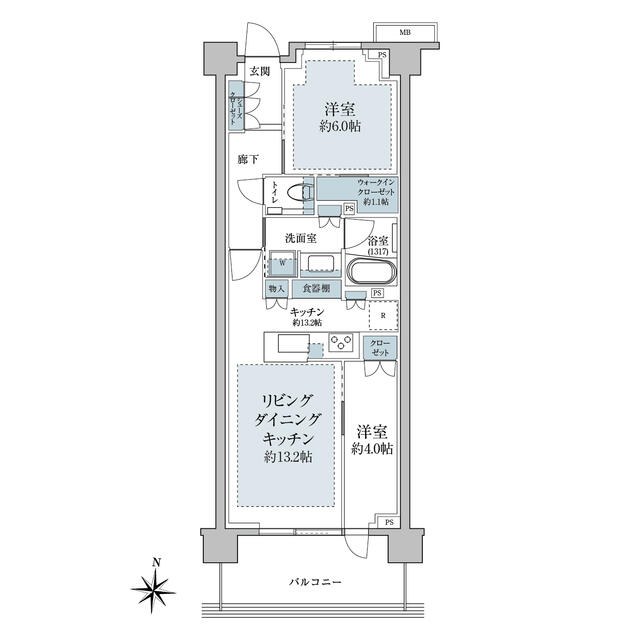 パークシティ高田馬場 部屋番号：628 間取図 1