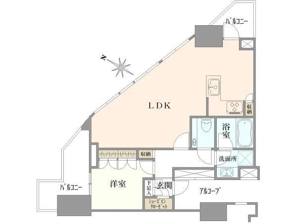 プラウドタワー東池袋ステーションアリーナ(プラウドタワーヒガシイケブクロステーシ 間取図 1