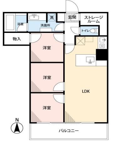 東京レイヴンズ 部屋番号：1205 間取図 1