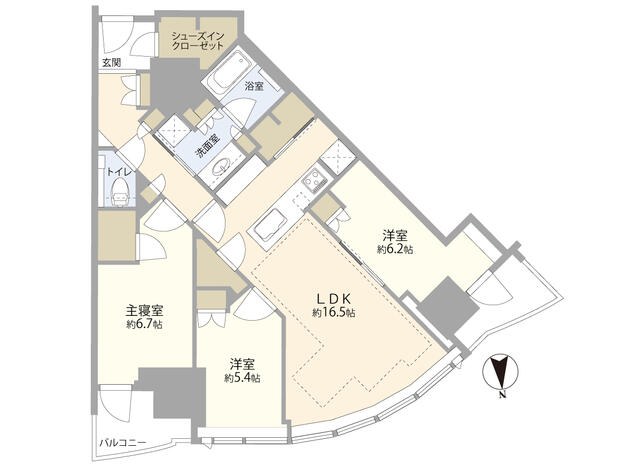 ザ・豊海タワーマリン＆スカイＥＡＳＴ 間取図 1