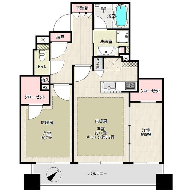シティタワー虎ノ門 間取図 1