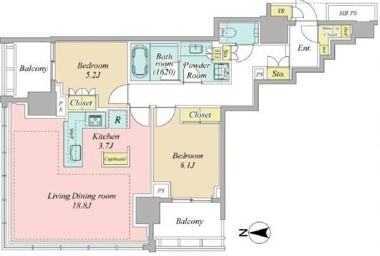 Ｂｒｉｌｌｉａ Ｔｏｗｅｒ 代々木公園 ＣＬＡＳＳＹ 間取図 1