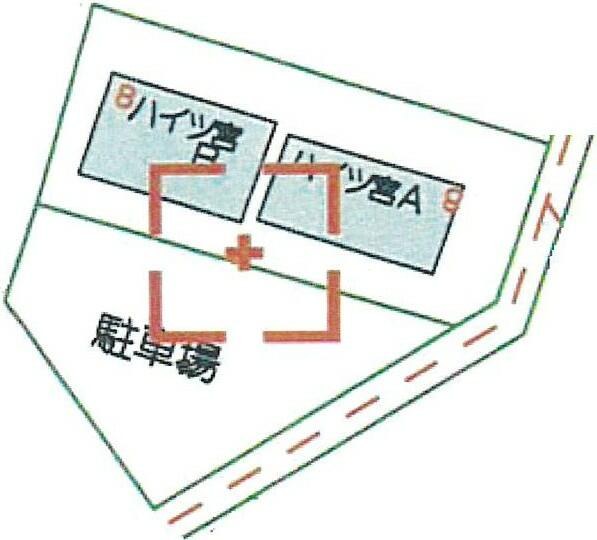 ハイツ宮Ａ棟Ｂ棟 間取図 2