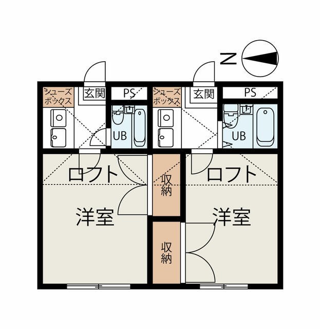 レオパレス草加手代町第一 間取図 1