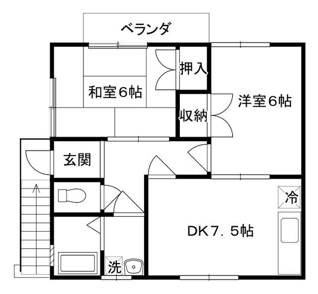 コーポ三みね(コーポミツミネ) 間取図 2